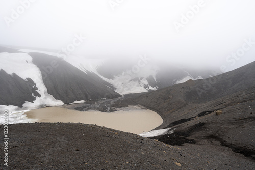 snow covered mountains of deception island