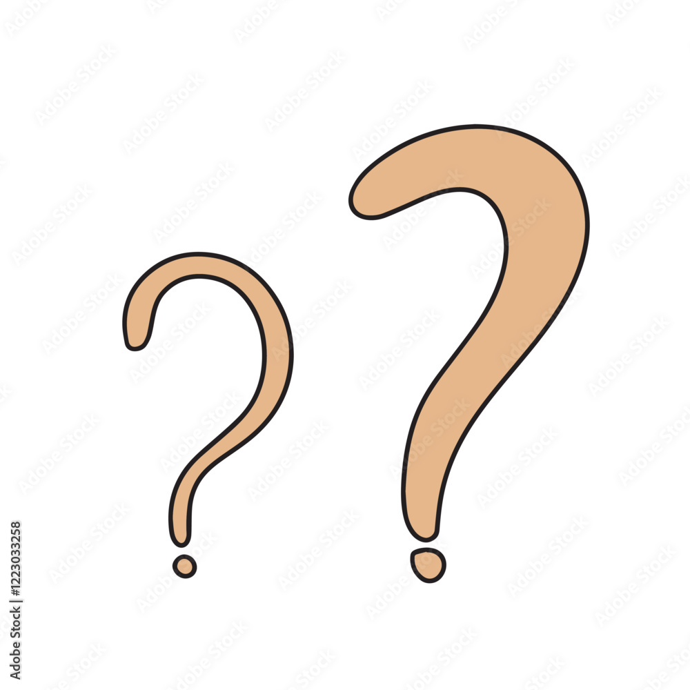 Set of black and white question marks. Vector illustration on white background Set of black and white question marks. Vector illustration on white background