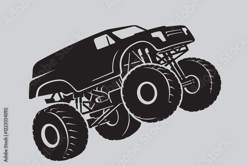 Monster Truck Silhouette, Raging Ride
