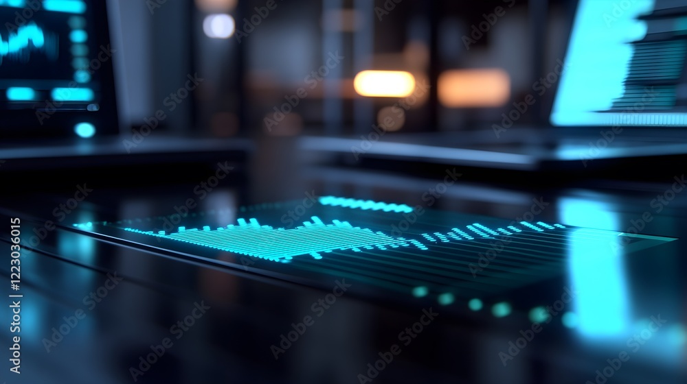 futuristic tech interface with data visualization futuristic tech interface with data visualization