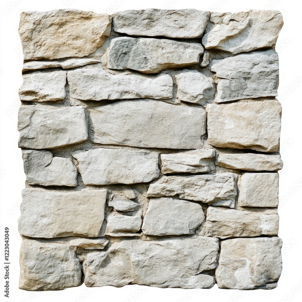Fototapeta premium A Detailed View of a Stunning Stone Wall Design; Perfect for Exterior Construction Projects and Architectural Enhancements.