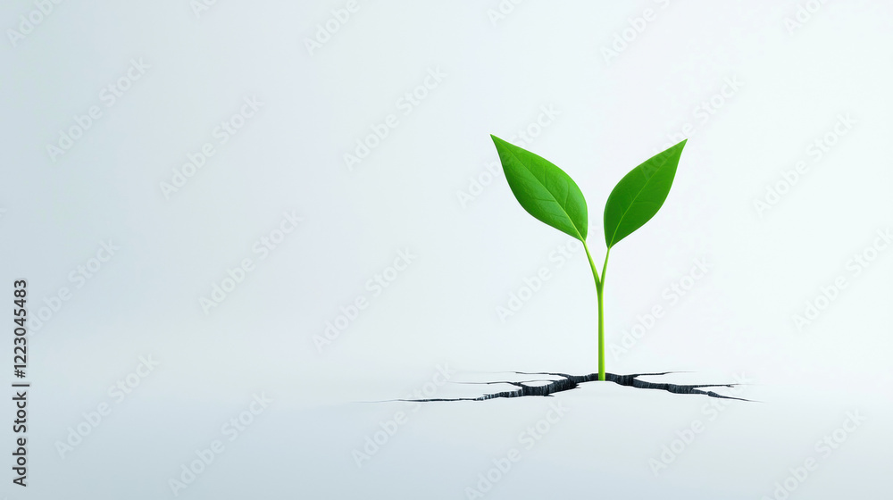 Mental Health Issues, flat illustration, A high-fidelity image of a tree branch growing through a crack in the pavement, highlighting nature's resilience and urban contrast. Mental Health Issues, flat illustration, A high-fidelity image of a tree branch growing through a crack in the pavement, highlighting nature's resilience and urban contrast.