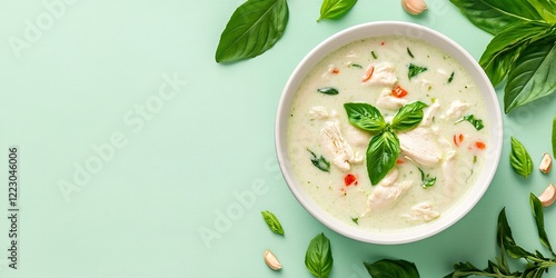 Creamy Green Curry: A bowl ...