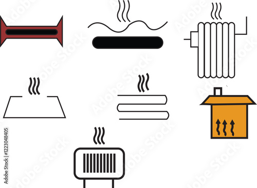HEATING ELEMENT ICON SET