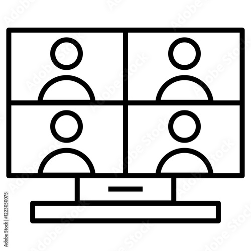online conference vector icon