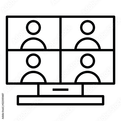 online conference vector icon