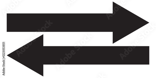 Print  Long arrow. Long arrow vector icon. Straight long arrow icon. Black and red long arrow icon isolated on white background. 1176