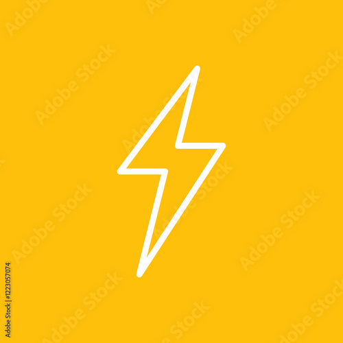 Blitz Symbol Kontur Umriss Silhouette minimalistisch