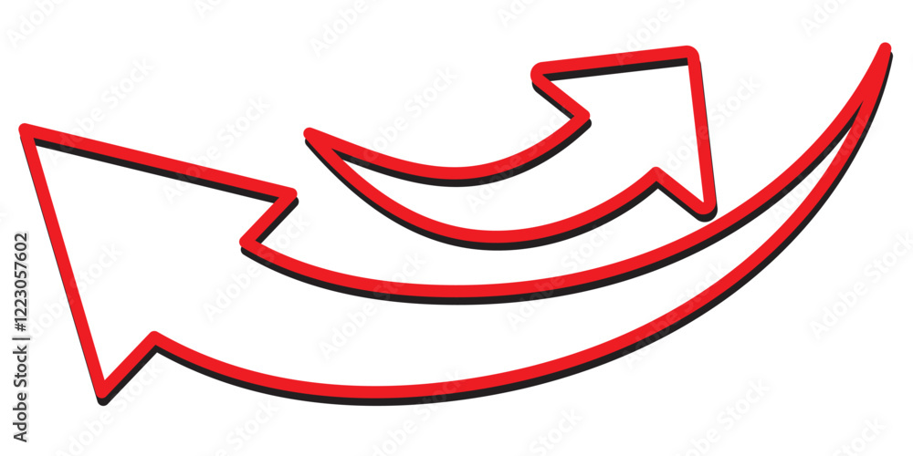Print Curved arrow icon vector. Arrow pointer icon sign symbol vector. 1176 Print Curved arrow icon vector. Arrow pointer icon sign symbol vector. 1176