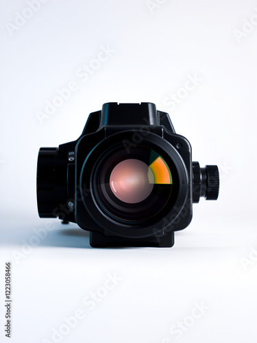 modern black collimator sight isolated on white back photo