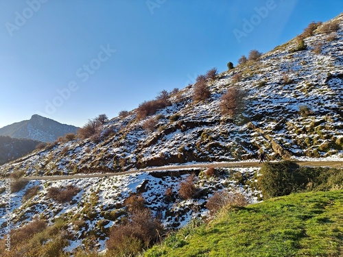 Landscape view from the heights of Djurdjura, tell Atlas with snow-capped mountains. Bouira. Tizi ouzou. Bejaia. Algeria photo