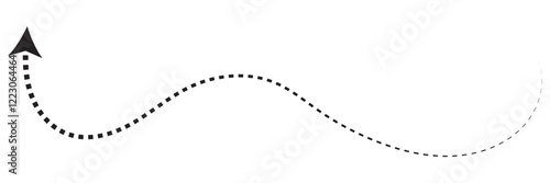 Print Hand drawn line dashed arrows icon . 11767