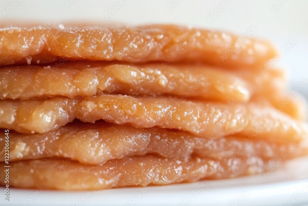 Freshly Made Soft Traditional Sweet Dessert Layers on a Plate Freshly Made Soft Traditional Sweet Dessert Layers on a Plate