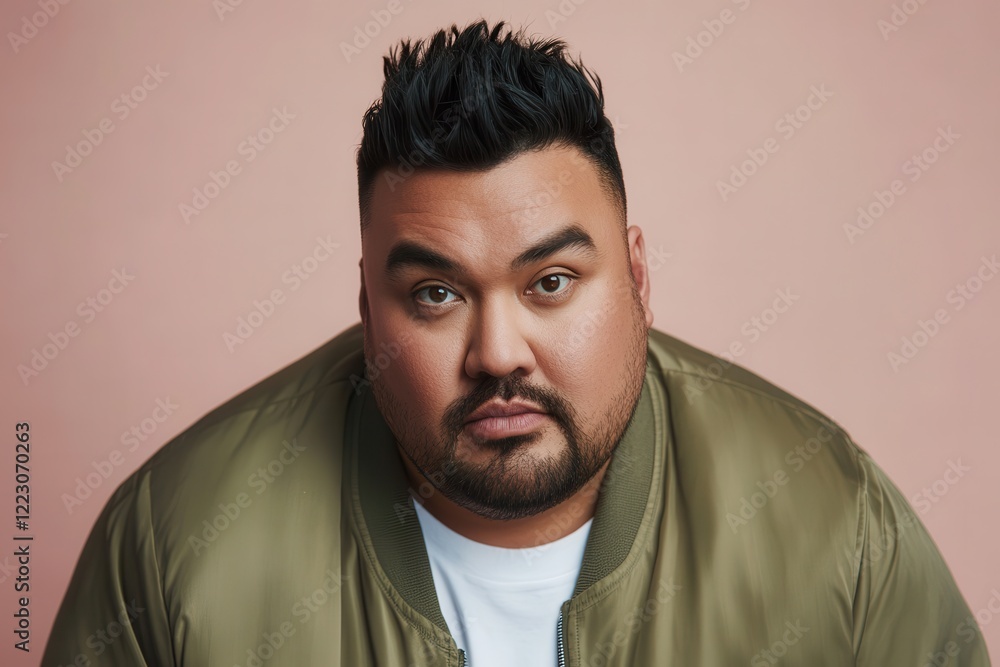 Obraz premium Portrait of a Confident Man with a Serious Expression