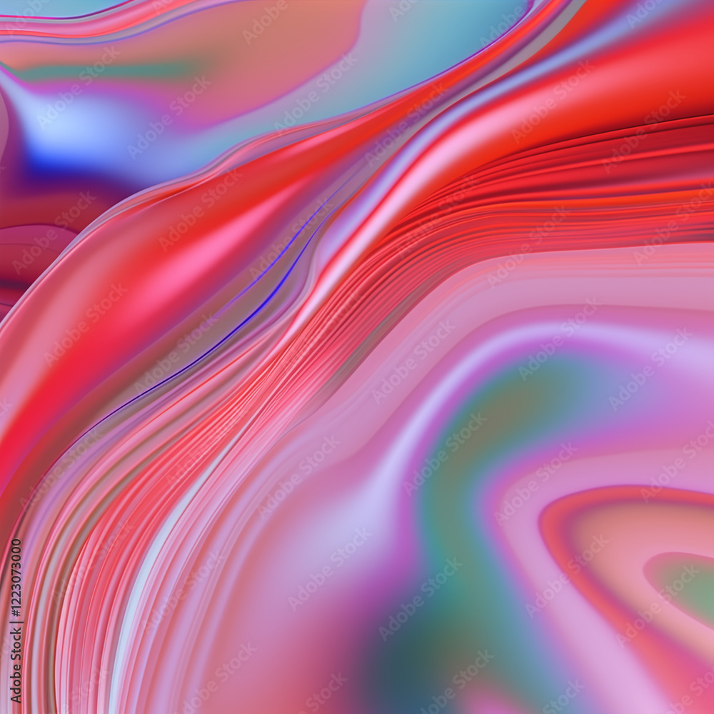Fototapeta premium abstract background colorful waves curves vibrant colors pink purple orange blue green red design
