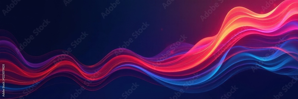 Obraz premium Abstract shapes, swirling lines, dark background, flowing, paper