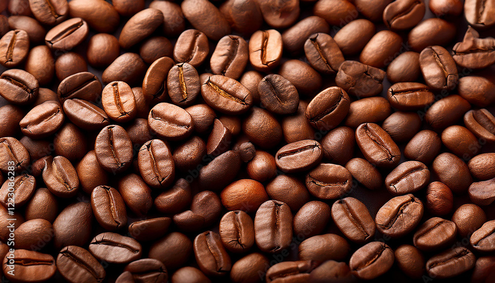 Naklejka premium roasted coffee beans background