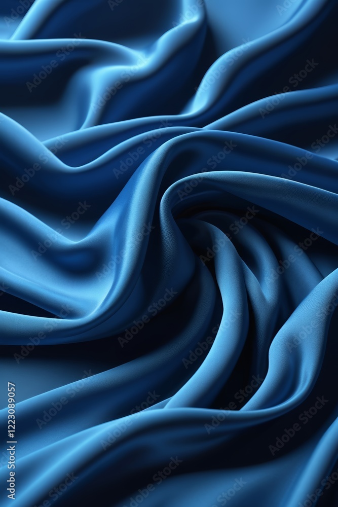 Fototapeta premium a close up of a blue silk fabric with a very smooth surface