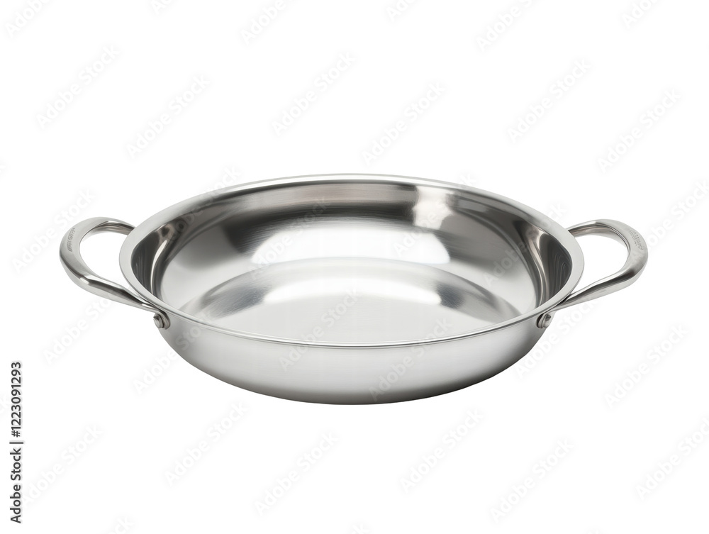 Isolated Classic Silver Cooking Pan Isolated Classic Silver Cooking Pan