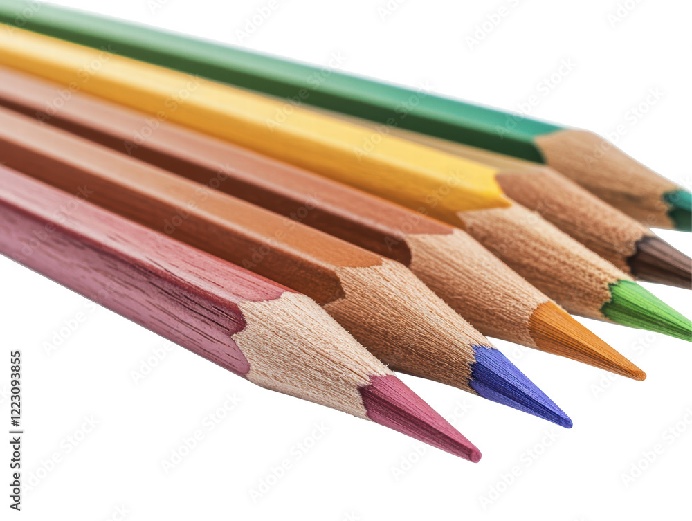 Isolated Colorful Set of Pencils Isolated Colorful Set of Pencils