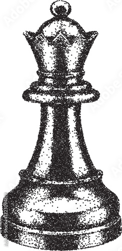 Chess vintage y2k stipple art, board halftone stipple brutalist retro vector png with transparent background, strategy 2000s aesthetic photocopy effect tattoo