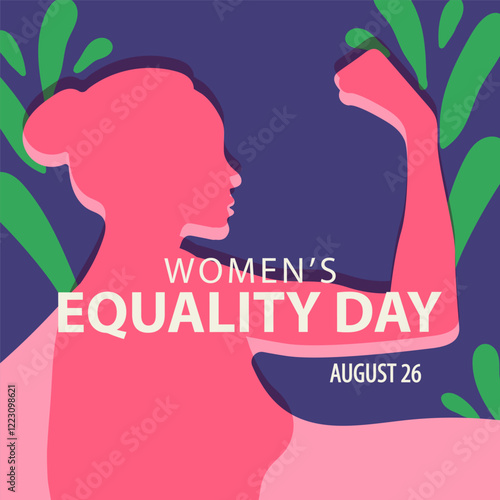 Women's Equality Day banner, modern vector illustration