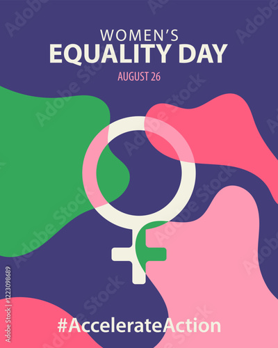 Women's Equality Day banner, modern vector illustration