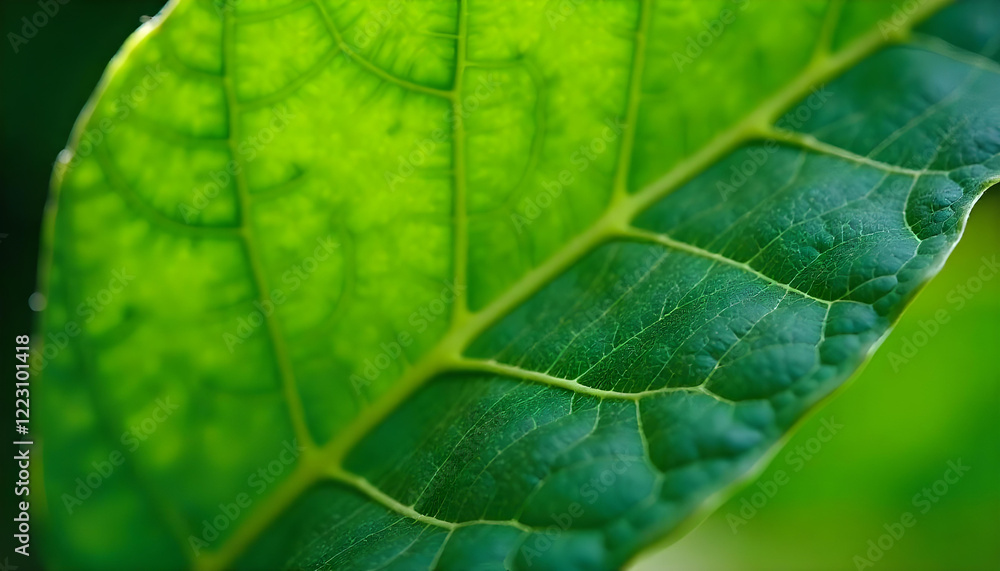 Fototapeta premium Close-up view of a leaf's surface