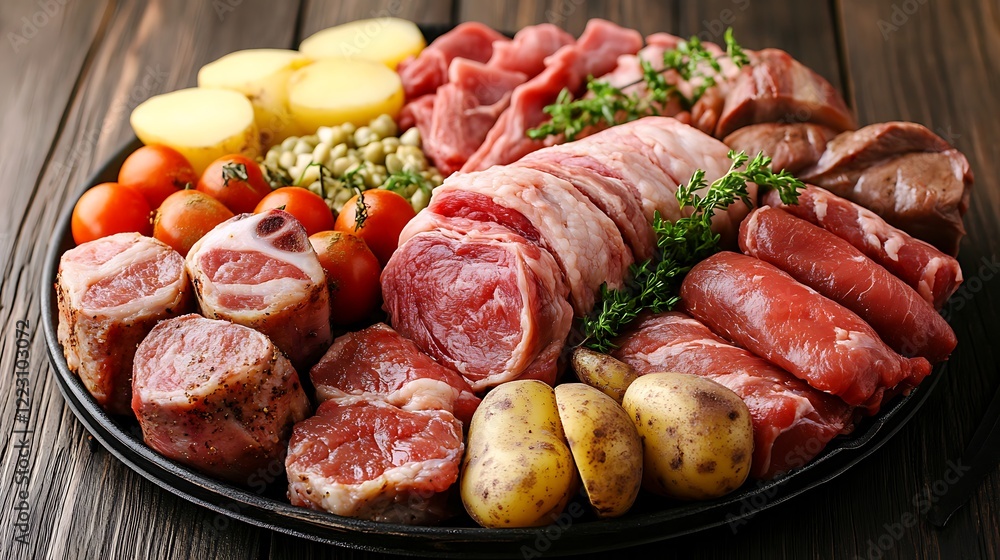 Popular dish in and with different kinds of meats vegetables potatoes Popular dish in and with different kinds of meats vegetables potatoes