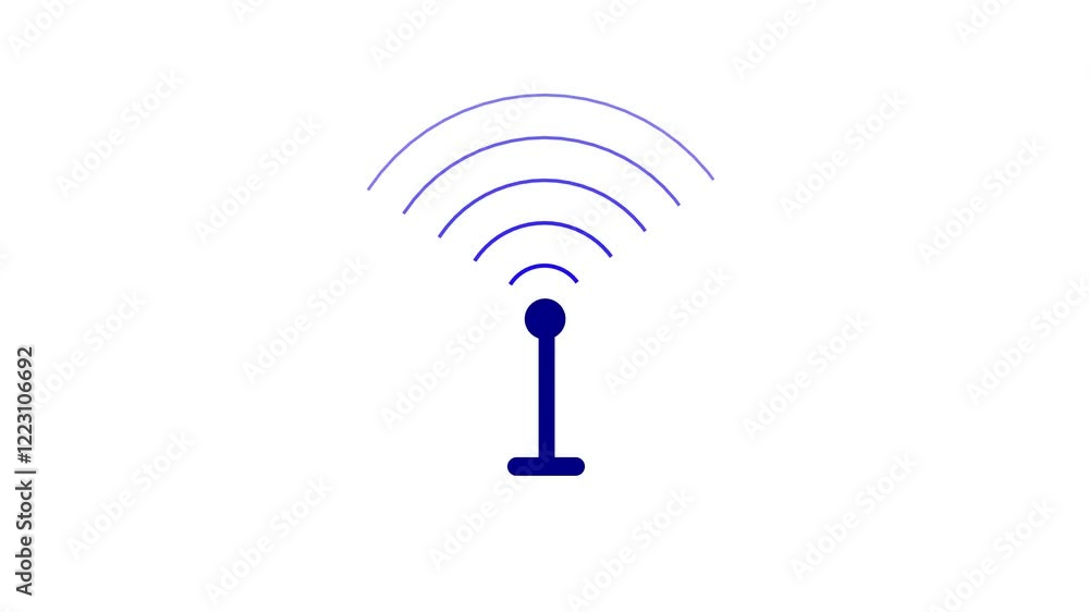 Radio Waves Tower – Signal Transmission & Network Connectivity Animation Radio Waves Tower – Signal Transmission & Network Connectivity Animation