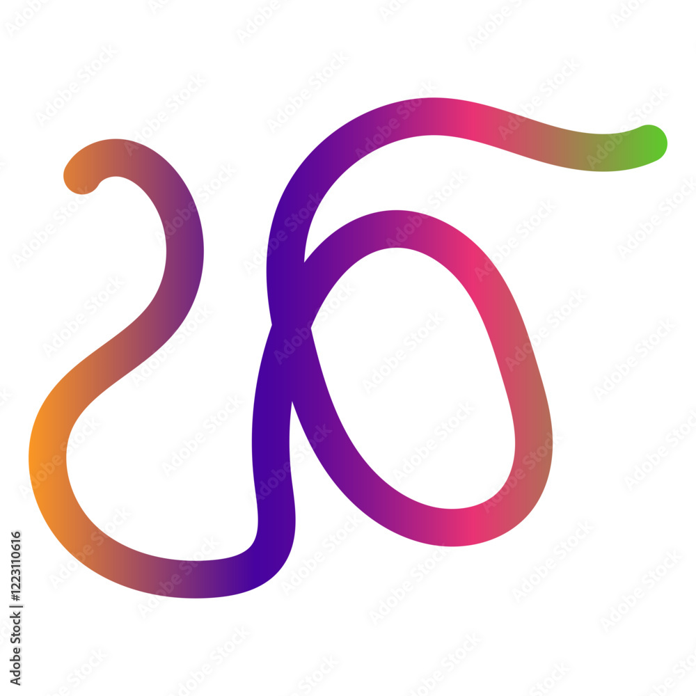 Fototapeta premium abstract gradient colorful rainbow wavy line 