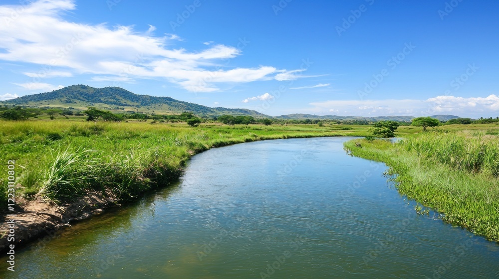 Serene River Landscape Serene River Landscape