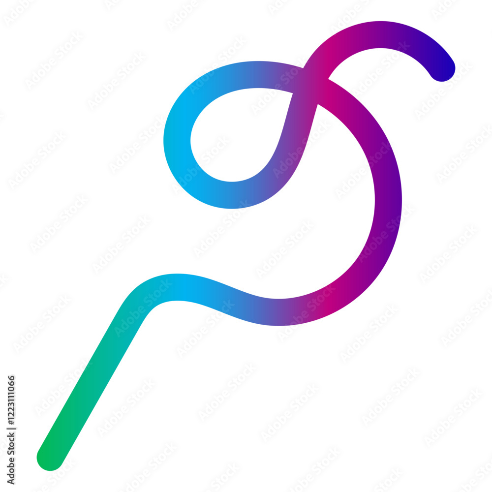 Obraz premium abstract gradient colorful rainbow wavy line