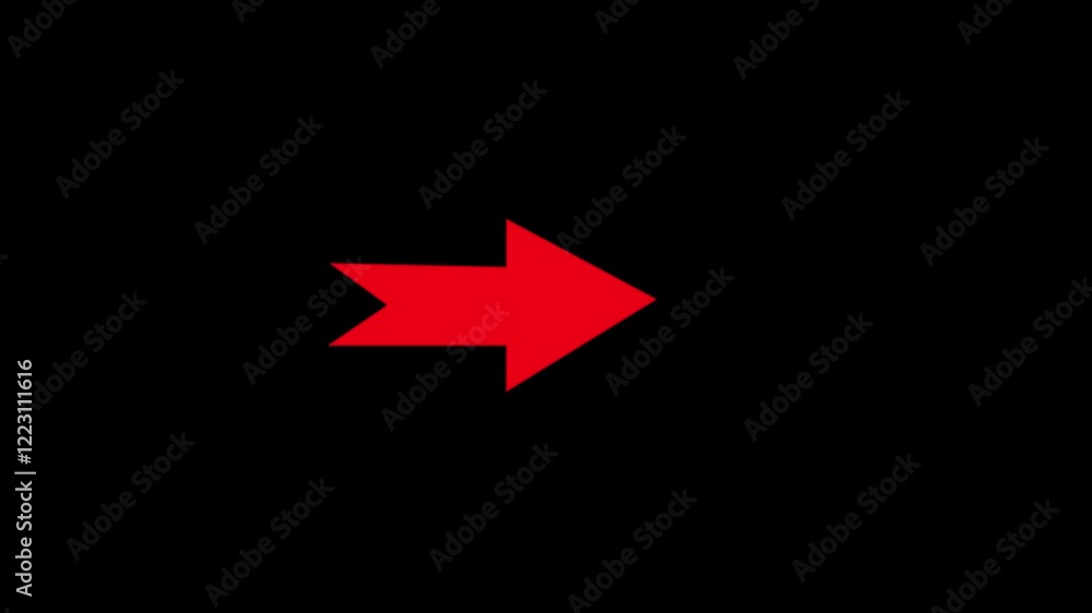 Red Neon Arrow Animation – Right Direction Icon in Glowing Square on Black Background Red Neon Arrow Animation – Right Direction Icon in Glowing Square on Black Background