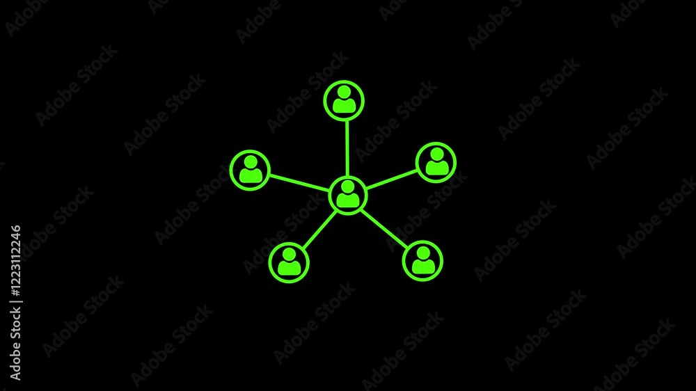 Digital Network Connection Animation – Futuristic Communication Interface Digital Network Connection Animation – Futuristic Communication Interface