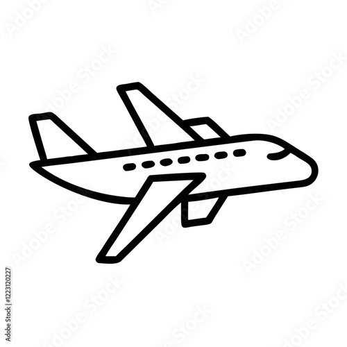 Airplane Vector Icon – Aviation and Travel Symbol