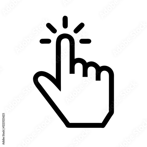 "Hand Cursor Click Vector Icon: Precision and Interaction Simplified"