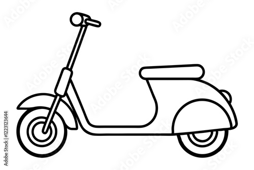 Retro Scooter Vector Design