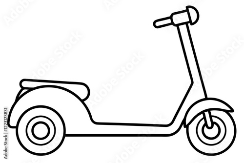 Retro Scooter Vector Design