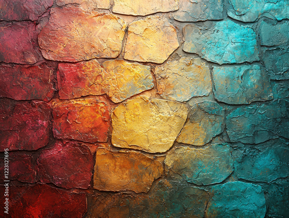 Rough brick wall showcases vibrant textures under dramatic lighting Rough brick wall showcases vibrant textures under dramatic lighting