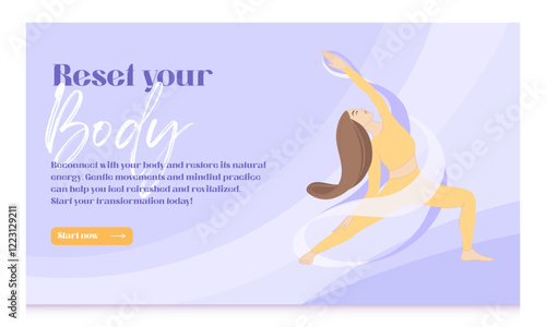 Reset Your Body Banner in purple