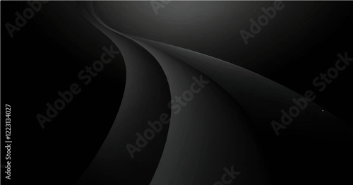 black gradiant smooth light lines background. Vector illustration