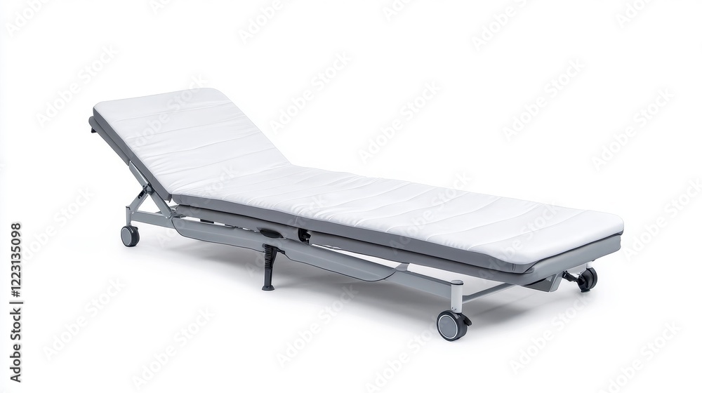 Adjustable Folding Bed with White Mattress Design Adjustable Folding Bed with White Mattress Design