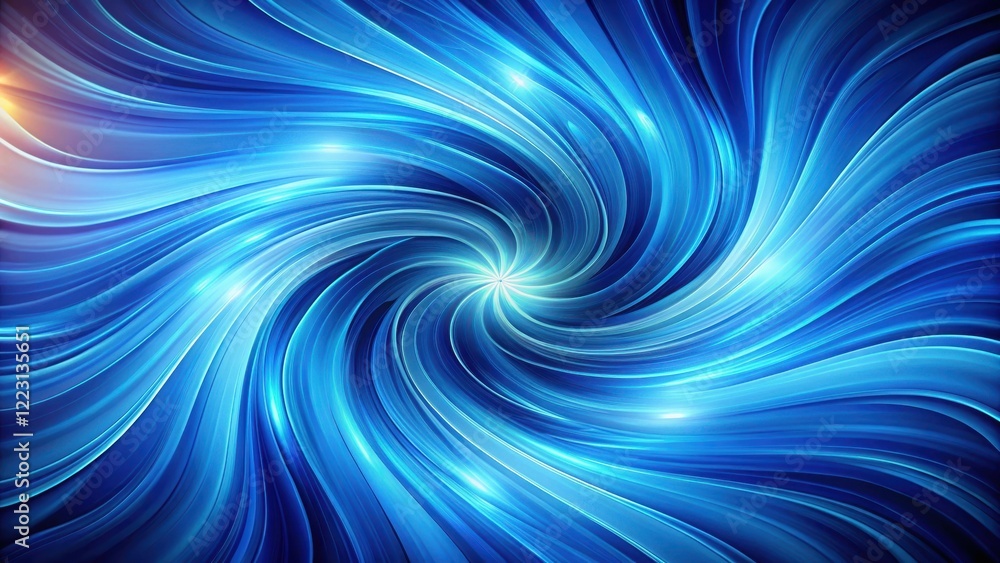 Fototapeta premium Vibrant blue abstract background with swirling patterns and shapes, creating a mesmerizing visual effect , digital art