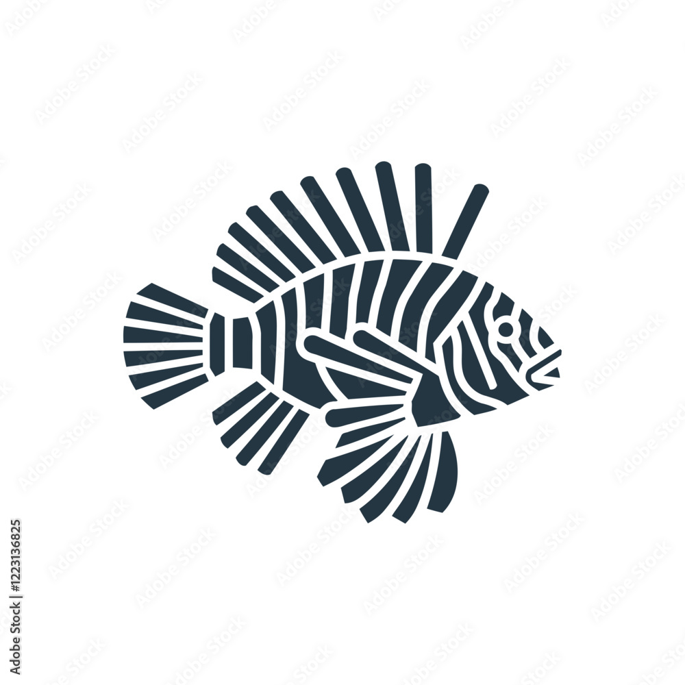 Tribal Fish Pattern Design Icon Tribal Fish Pattern Design Icon