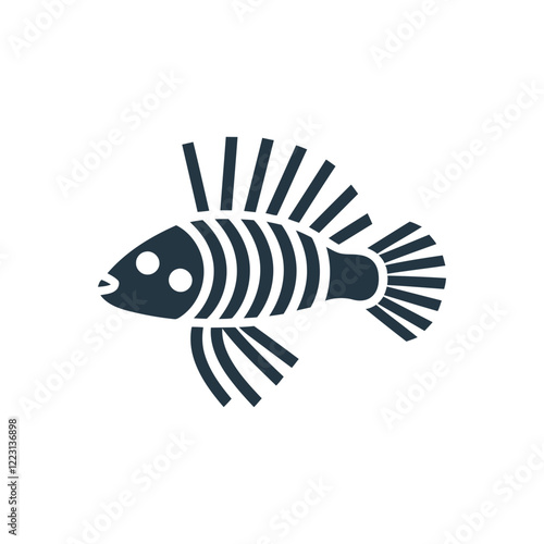 Tribal Fish Pattern Design Icon