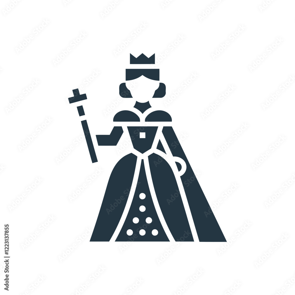 Obraz premium Queen Silhouette Icon