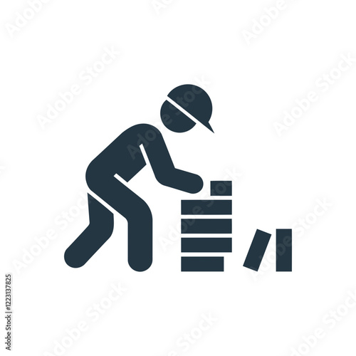 Bricklayer at Work Icon