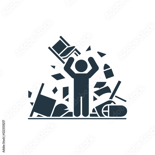 Information Overload Stress Icon