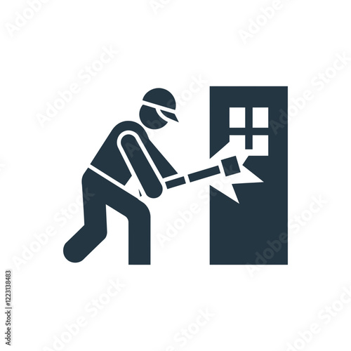 Demolition Breaking Wall Icon